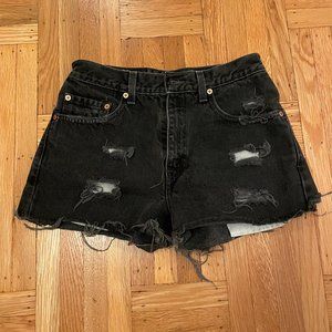Levis Highwaisted Back Denim Shorts